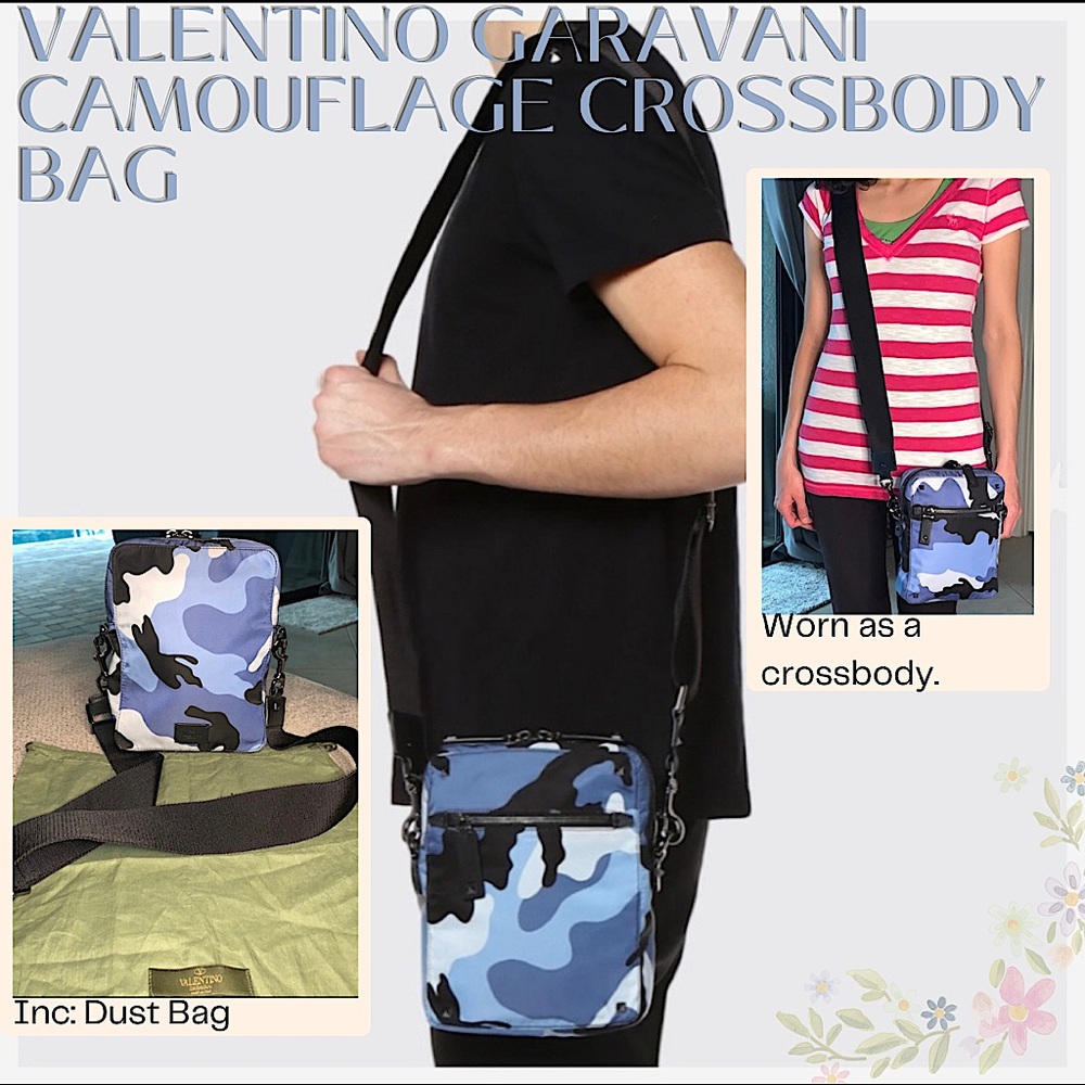 Valentino Garavani Camouflage Nylon Crossbody Bag